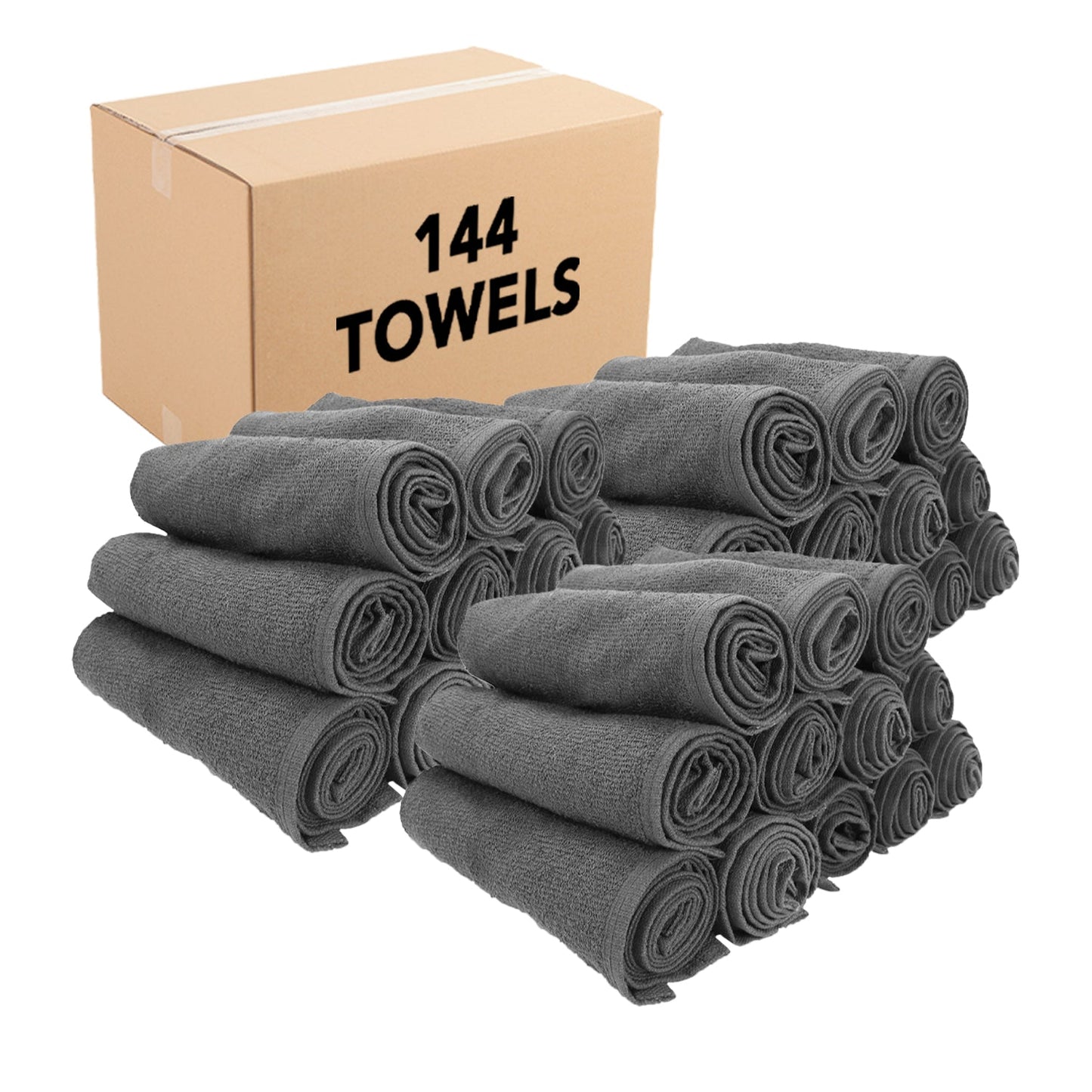 Hospeco® Cotton Salon Towel 16x28 Charcoal, 12/Pack (HOSBB-1628-3CHA)