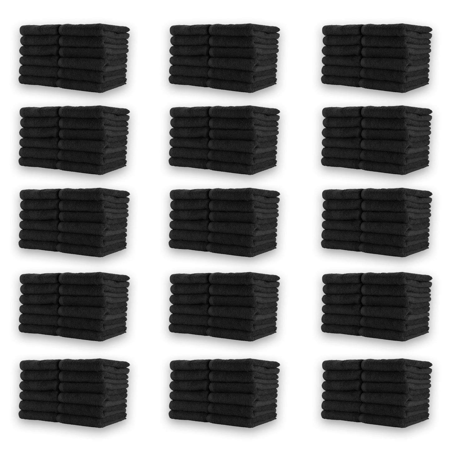 Hospeco® Cotton Jr. Salon Towel 16x27 Black, 12/Pack (BBJ-1627-2.5BLK)