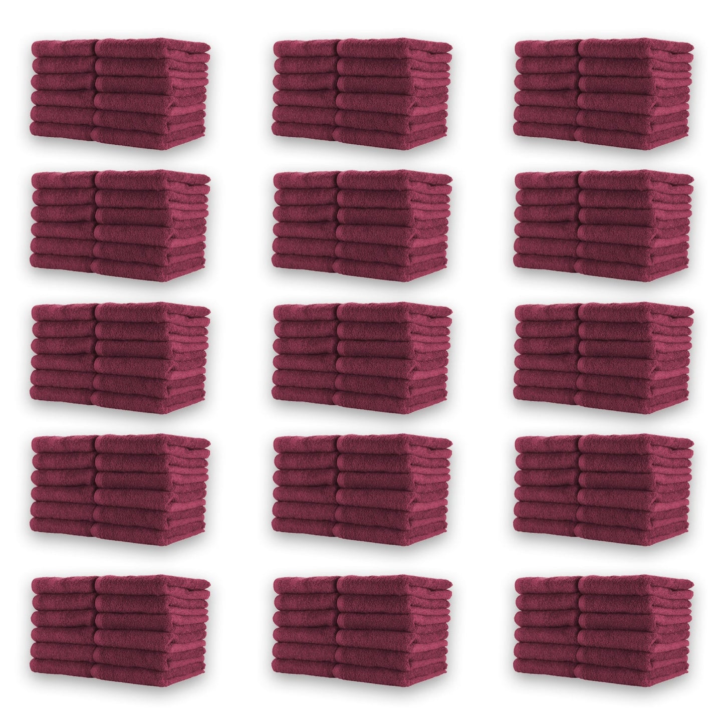 Hospeco® Cotton Jr. Salon Towel 16x27 Burgundy, 12/Pack (BBJ-1627-2.5BUR)
