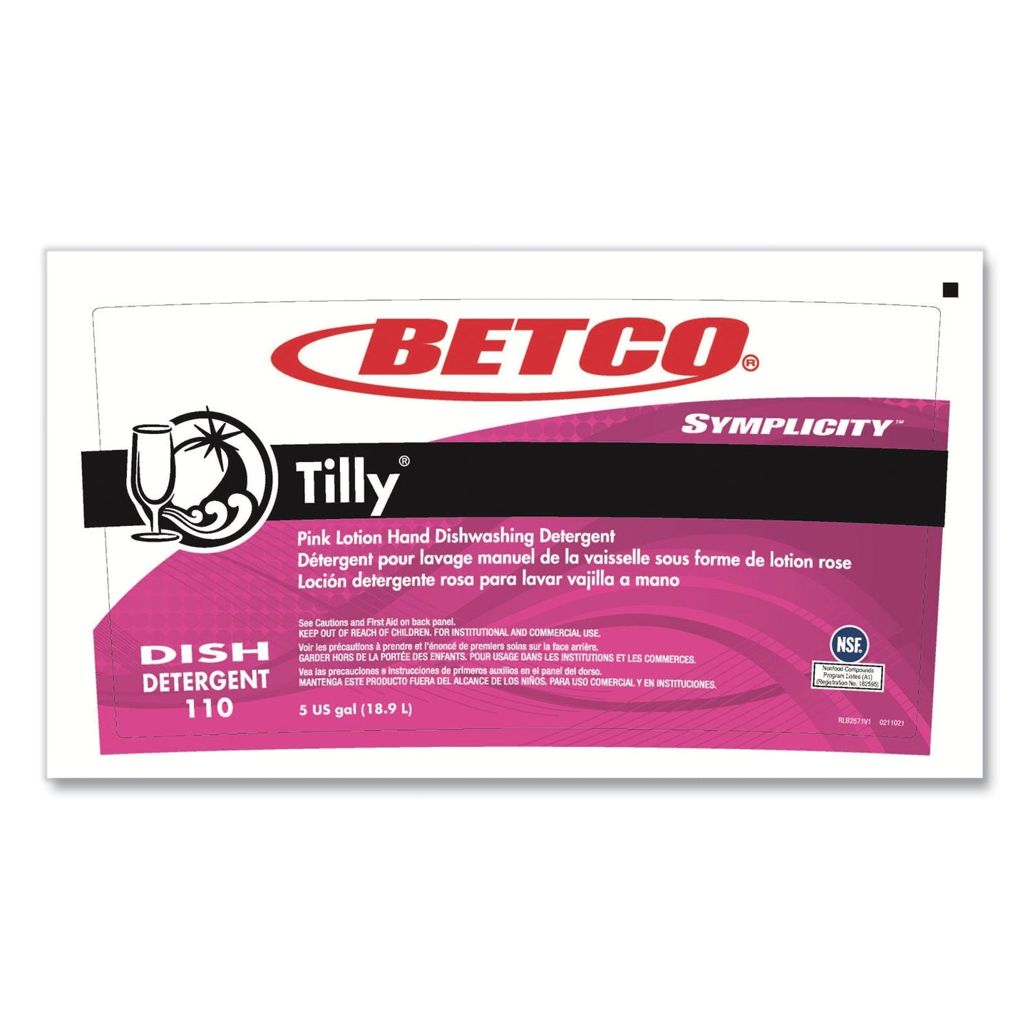 Betco Symplicity Tilly Hand Dishwashing Detergent, Fresh Bouquet Scent, 5 gal Pail (BET1100500)