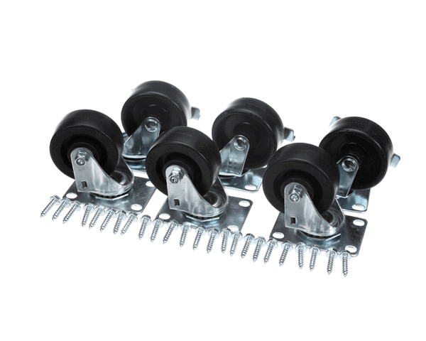 Beverage Air 00C31S074A Caster Kit - 3" Plate, 6 Cstrs(3 Lck,3 N (BEV00C31S074A)