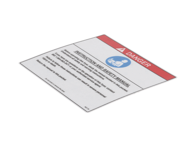 BKI N0176 Decal, Instr Safety Manual (BKIN0176)