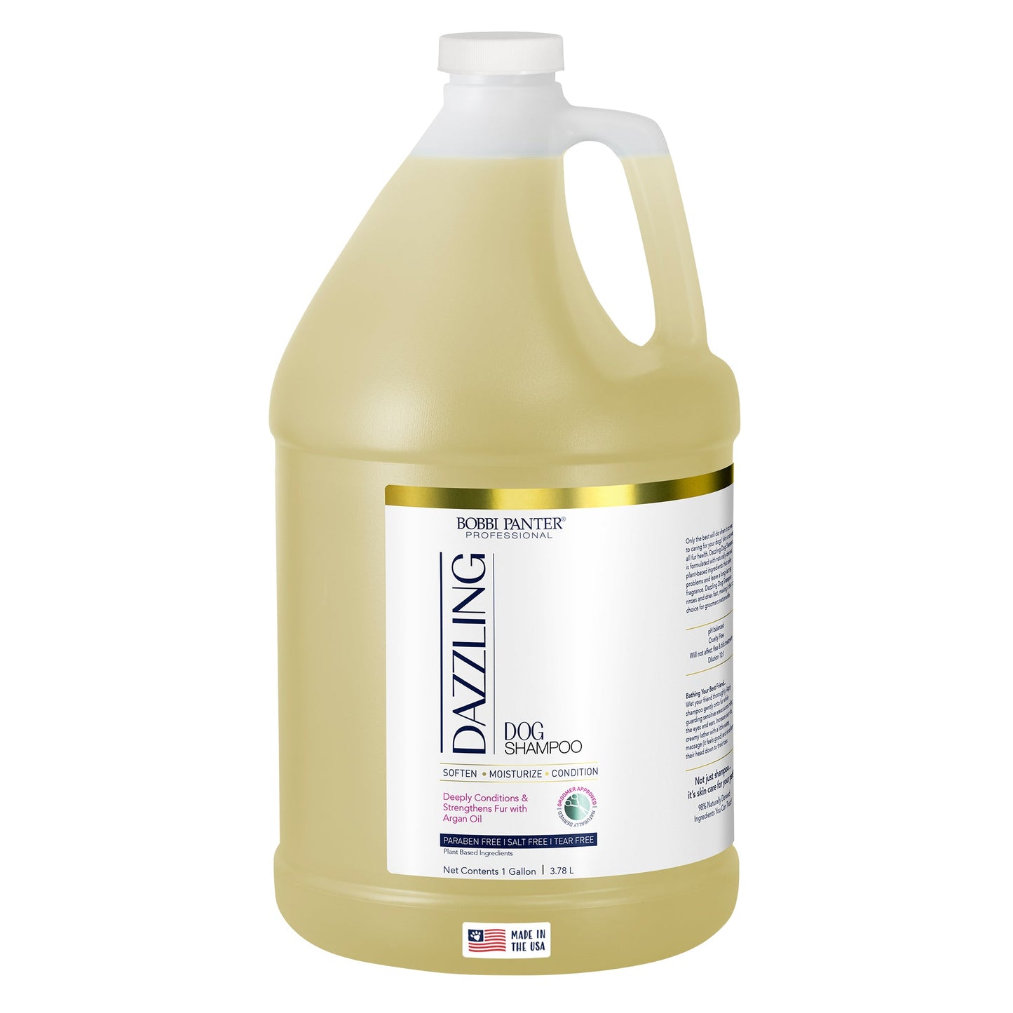 Bobbi Panter® Signature Dazzling Dog Shampoo, Argan Oil, Vitamin A, Geranium and Chamomile, 4/Case (HOSBP00033-CS)