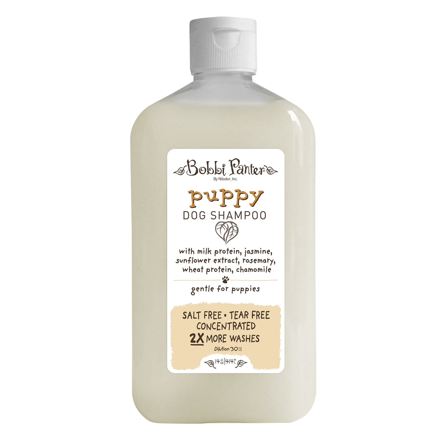 Bobbi Panter (Botanical) PUPPY DOG Shampoo Milk Protein, Jasmine, Sunflower Extract, Rosemary, Chamomile 14 oz (BP00046)
