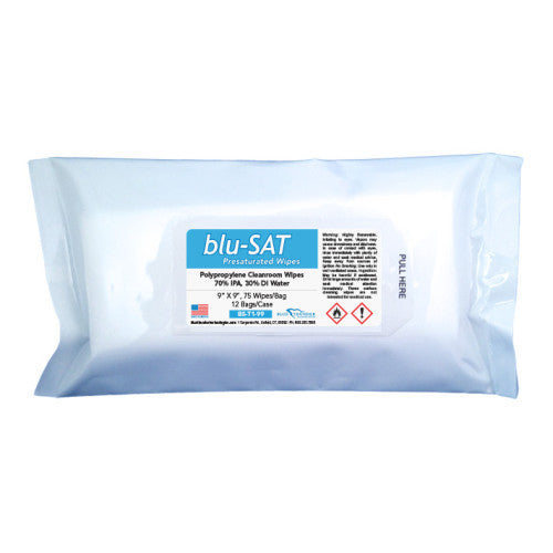Blue Thunder Technologies Blu-Sat Wipes Poly Cell 70 IPA Size 7x7, 1 Tub (HOSBS-T1-77)