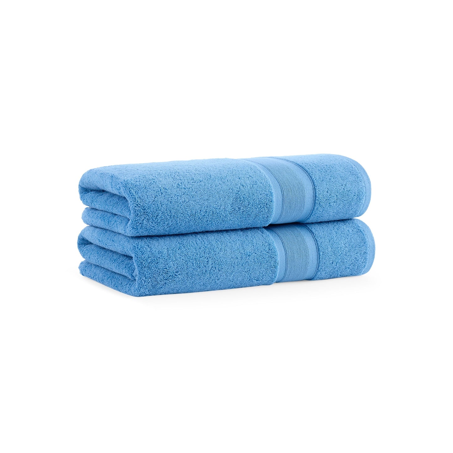 Aston & Arden Aegean Recycled Bath Towel 30x60 Blue Solid (2/Pack) (P-BT-RO-3060-BL)