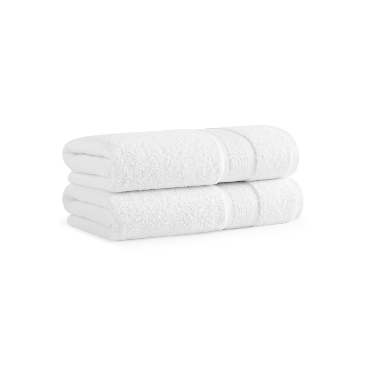 Aston & Arden Aegean Recycled Bath Towel 30x60 White Solid (2/Pack) (P-BT-RO-3060-WH)