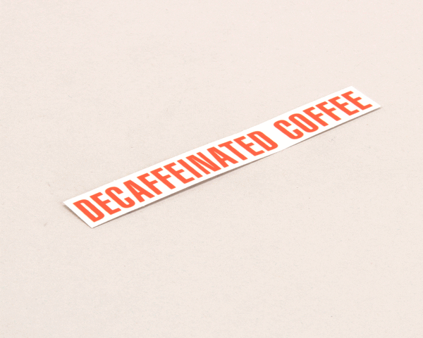 Bunn 00879.0000 Decal, Decaffeinated Coffee (BU00879-0000)