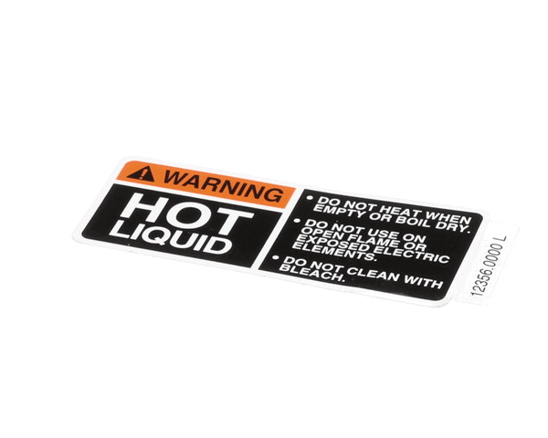 Bunn 12356.0000 Decal, Warning-Hot Liquid (BU12356-0000)