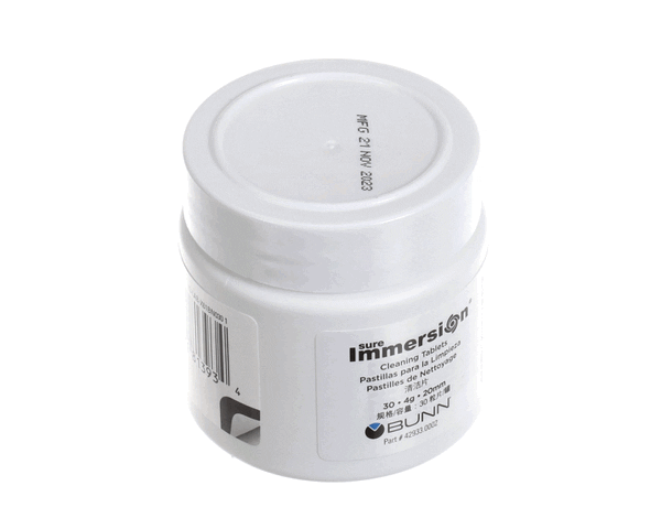Bunn 42933.0002 Tablet, Cleaning 1 Jar Sure Immersion (BU42933-0002)