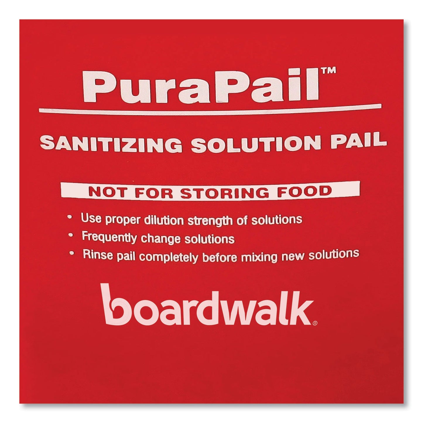 Boardwalk PuraPail, 6 qt, Polypropylene, Red/White (BWK6QTREDBKT)