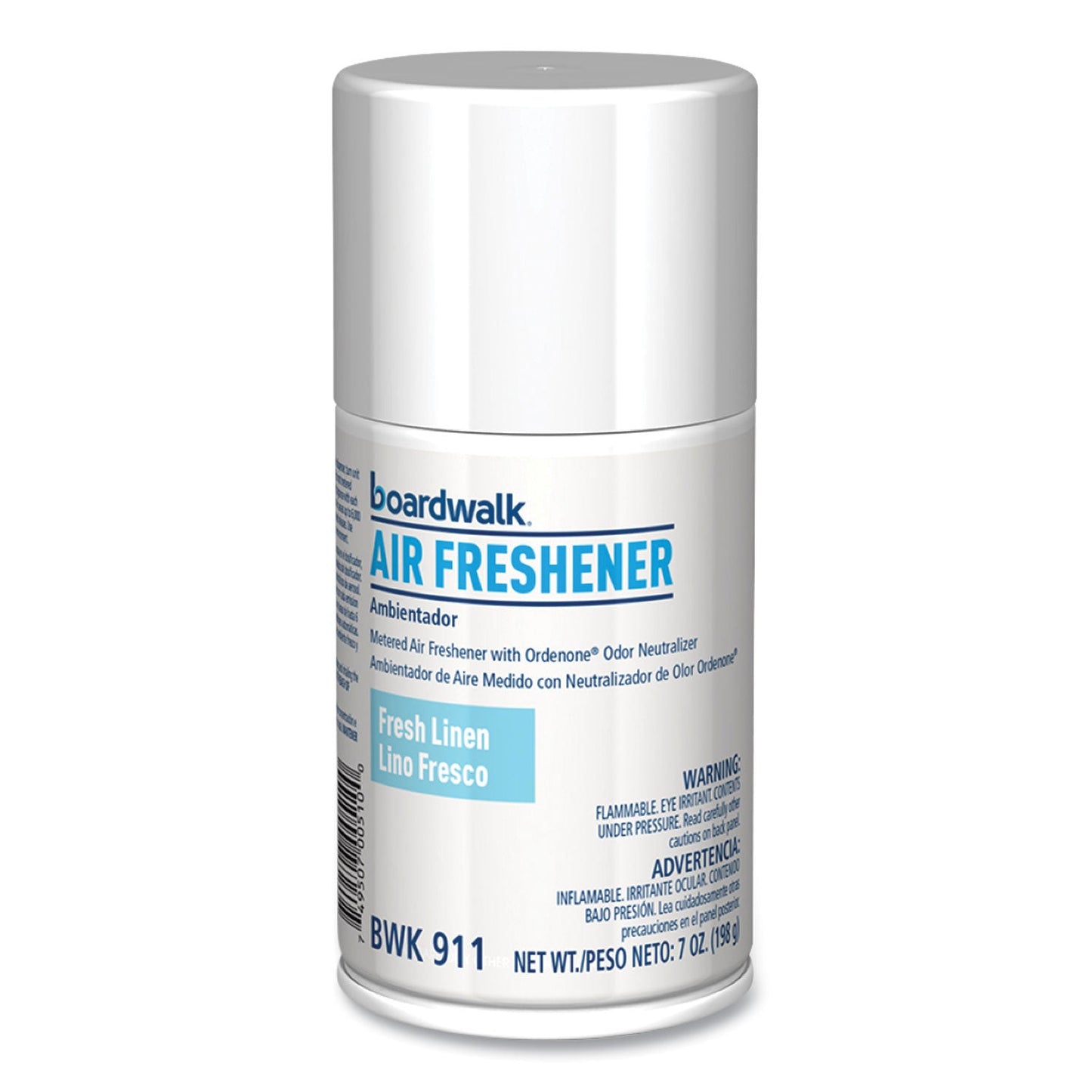 Boardwalk Metered Air Freshener Refill, Fresh Linen Scent Refill, 7 oz Aerosol Can, 12/Carton (BWK911)