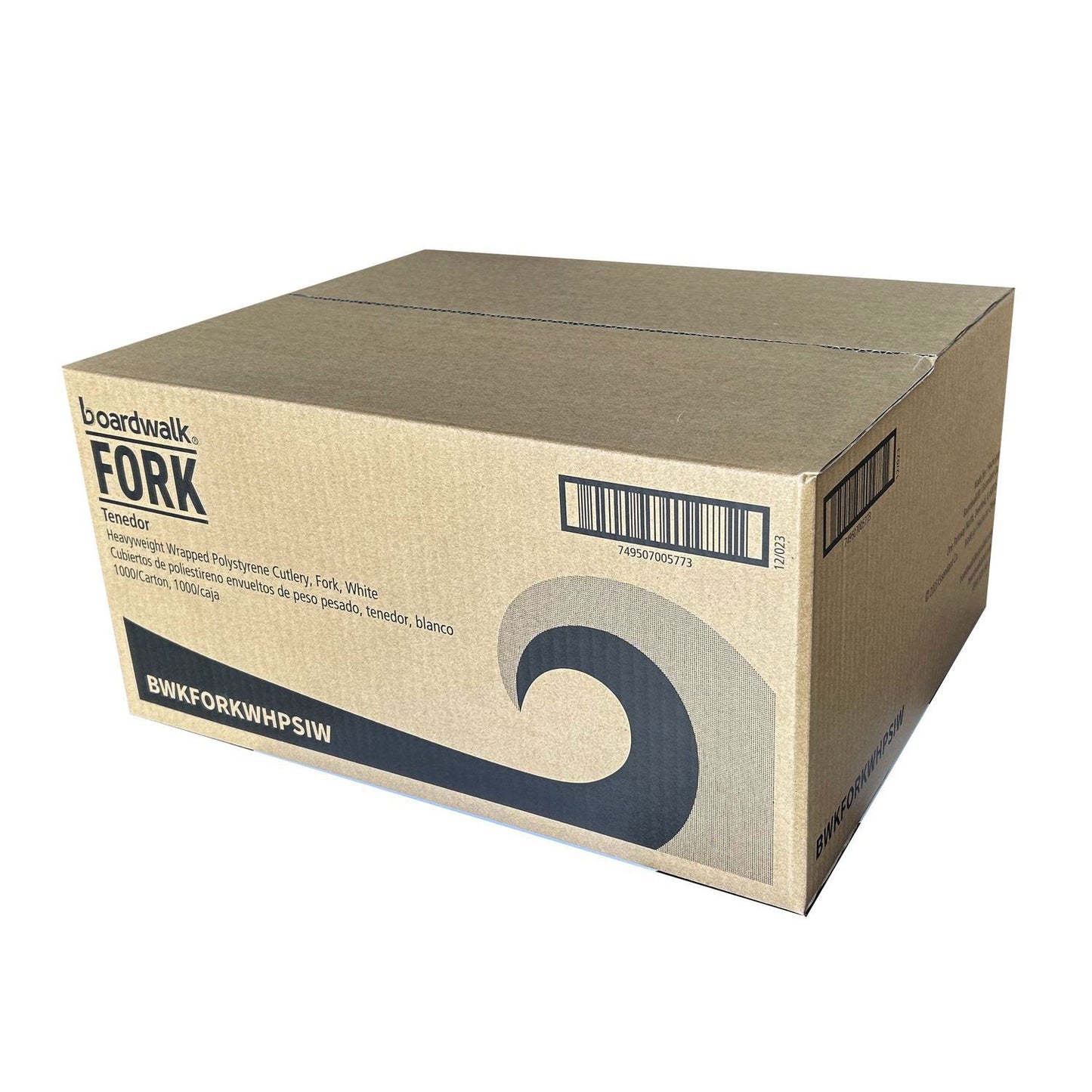 Boardwalk Heavyweight Wrapped Polystyrene Cutlery, Fork, White, 1,000/Carton (BWKFORKWHPSIW)