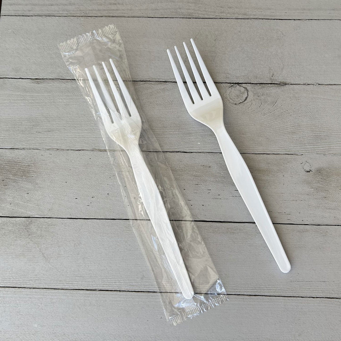 Boardwalk Heavyweight Wrapped Polystyrene Cutlery, Fork, White, 1,000/Carton (BWKFORKWHPSIW)