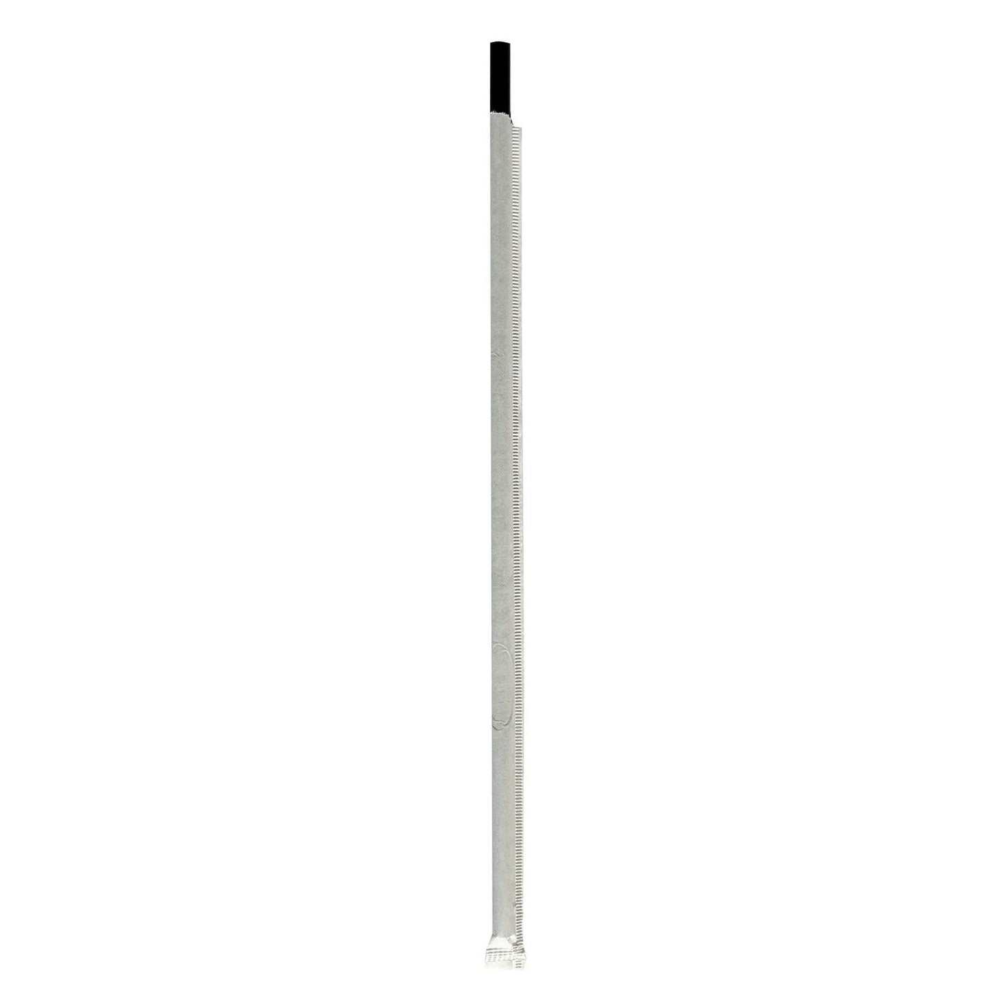 Boardwalk Wrapped Jumbo Straws, 10.25", Polypropylene, Black, 2,000/Carton (BWKJSTW1025BK)