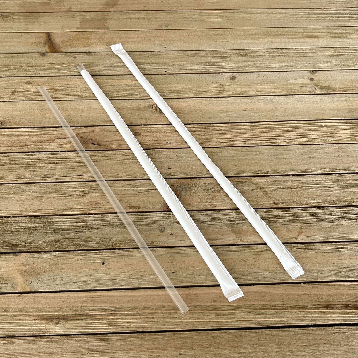 Boardwalk Wrapped Jumbo Straws, 10.25", Polypropylene, Clear, 2,000/Carton (BWKJUMW1025CLR)