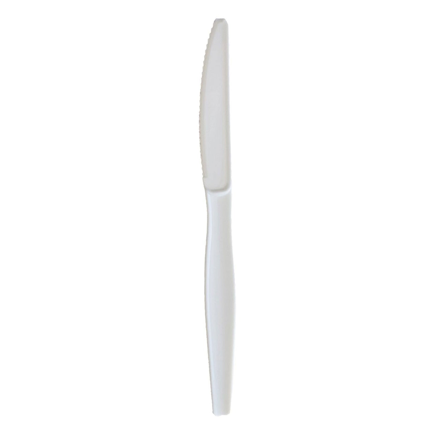 Boardwalk Heavyweight Wrapped Polystyrene Cutlery, Knife, White, 1,000/Carton (BWKKNIFEWHPSIW)