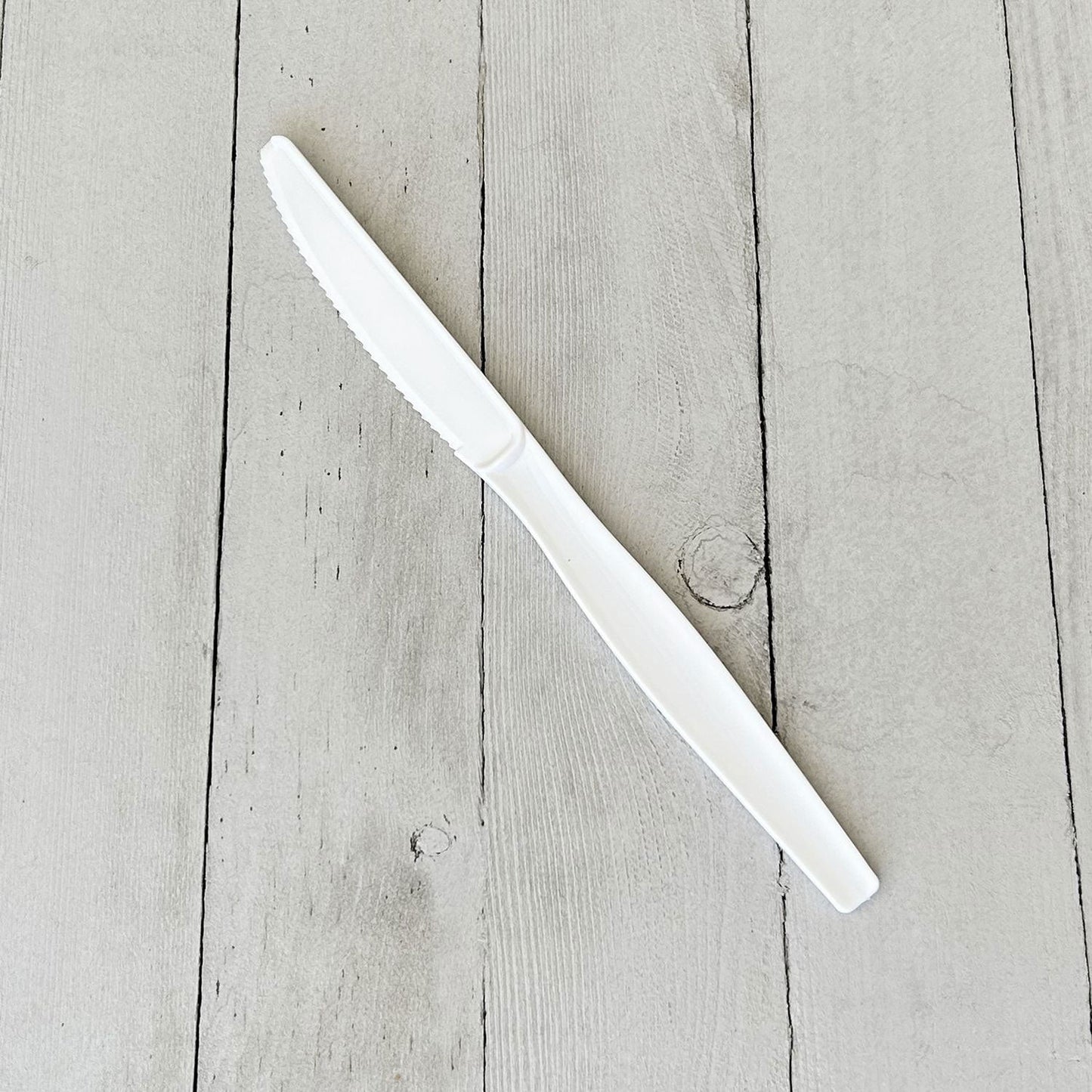 Boardwalk Heavyweight Wrapped Polystyrene Cutlery, Knife, White, 1,000/Carton (BWKKNIFEWHPSIW)