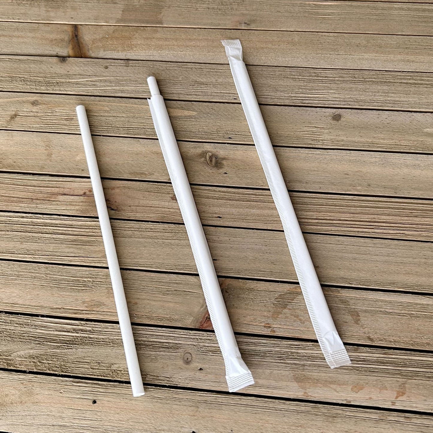 Boardwalk Wrapped Jumbo Paper Straws, 7.75", Paper, White, 1,280/Carton (BWKPPRSTRWIW)