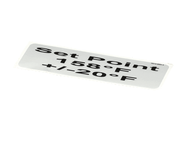 Carter-Hoffmann 18312-0554 Decal, 158 +/-15 Deg F (CAR18312-0554)