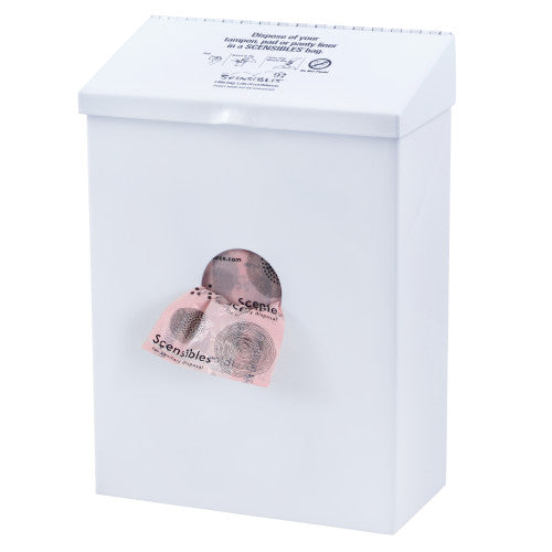 Hospeco® Scensibles® Combination Dispenser Receptacle, White Metal (HOSCDWM)