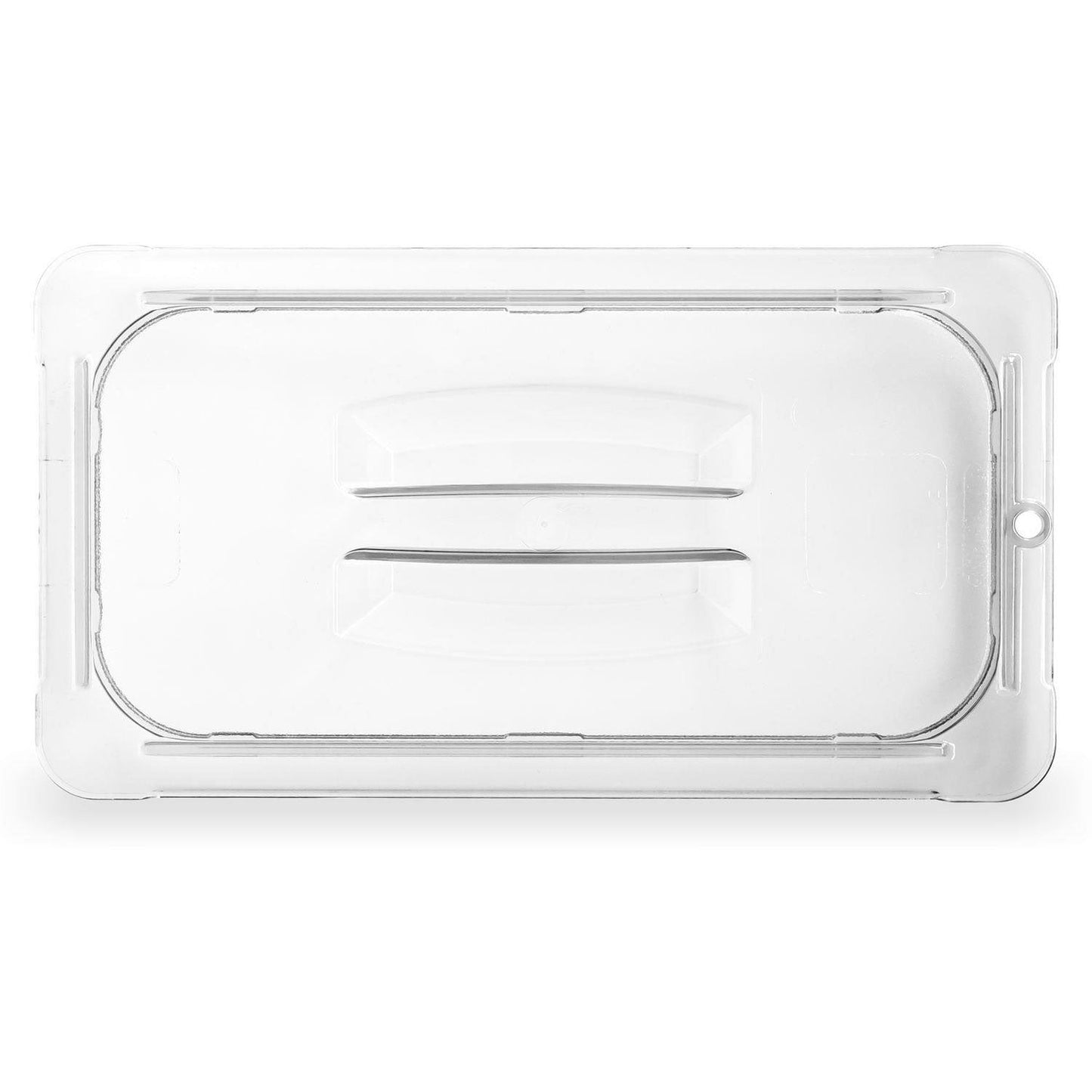 Carlisle StorPlus Polycarbonate Handled Universal Lid, 10.38 x 12.75 x 0.88, Clear, Plastic (CFS10230U07)