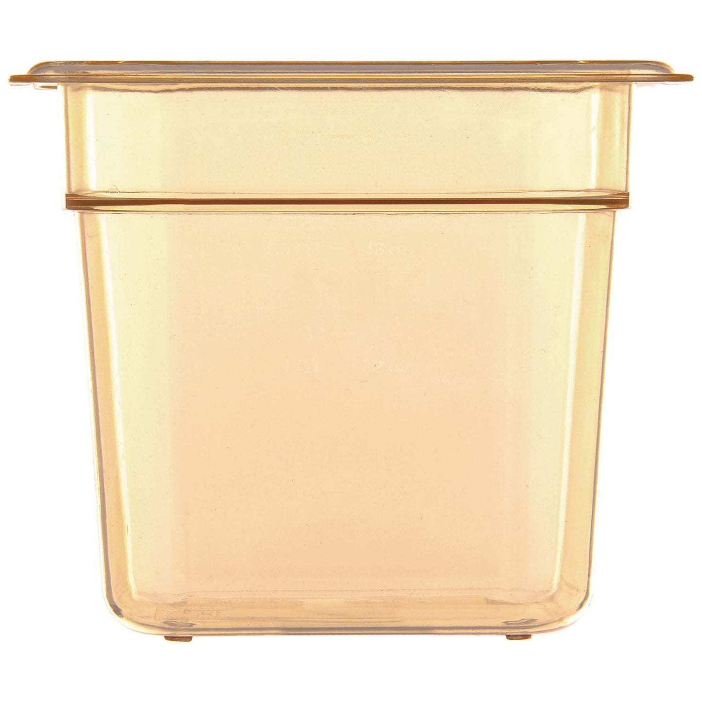 Carlisle StorPlus High Heat Food Pan, 2.5 qt, 6.38 x 6.75 x 6, Amber, Plastic (CFS3088513)