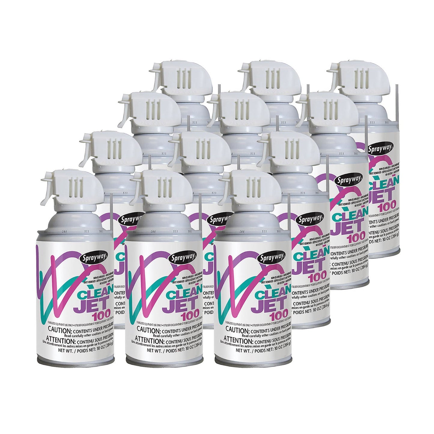 Sprayway Clean Jet 100, 10 oz Aerosol Can, 12/Carton (CGC805)