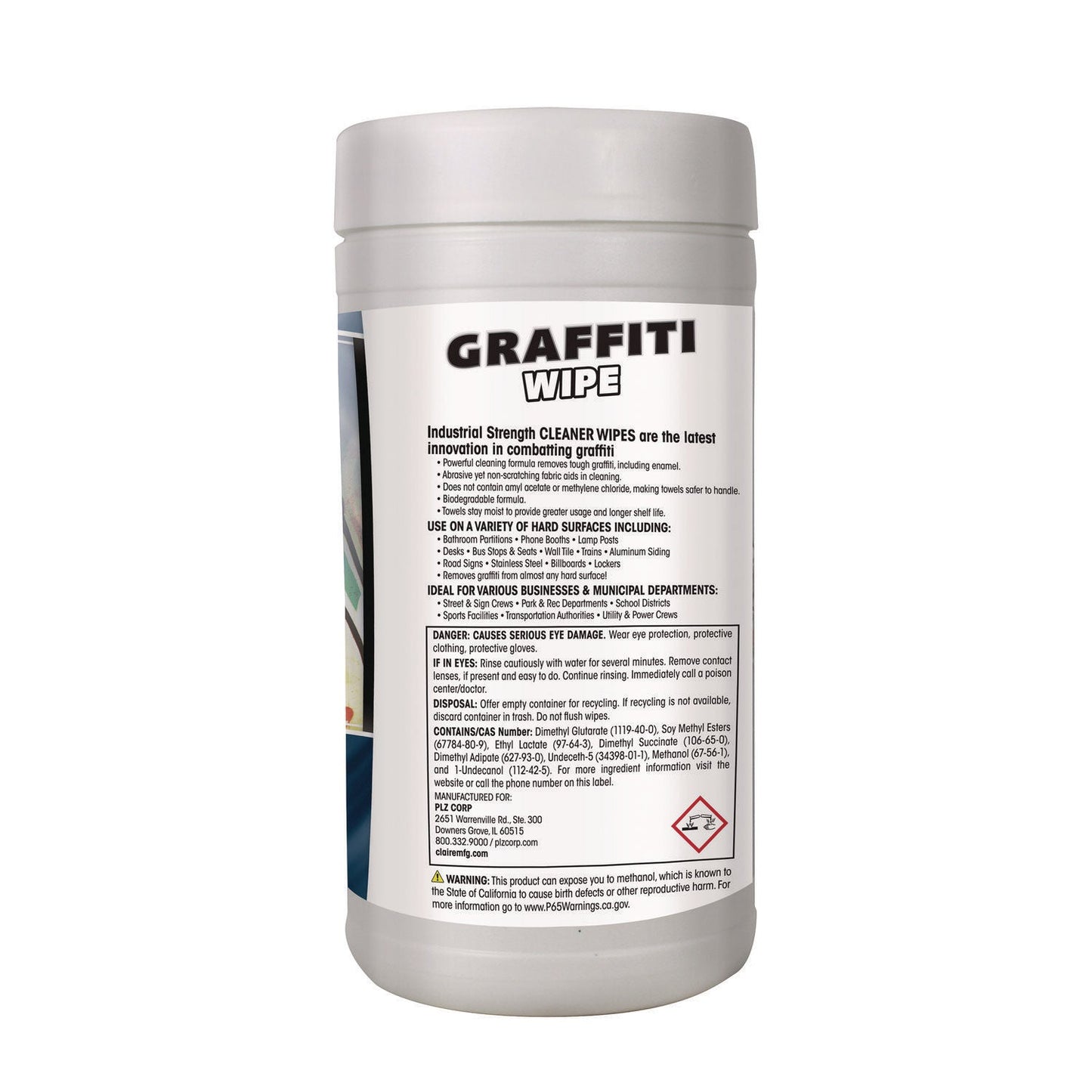 Claire Graffiti Wipe, 1-Ply, 12 x 9.5, Mild Scent, Purple, 6/Carton (CGC963)