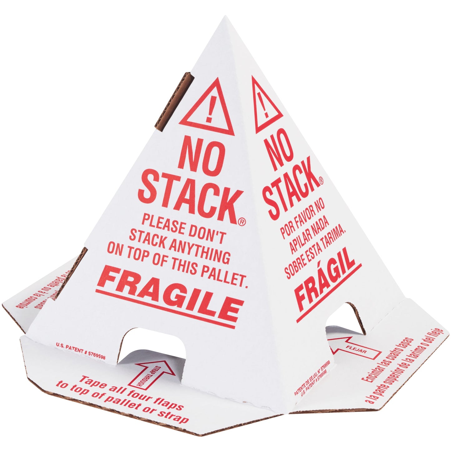 no-stack-r-pallet-cones-english-french-spanish-8-x-8-x-10-white-with-red-print-100-case-conerd100pk_1