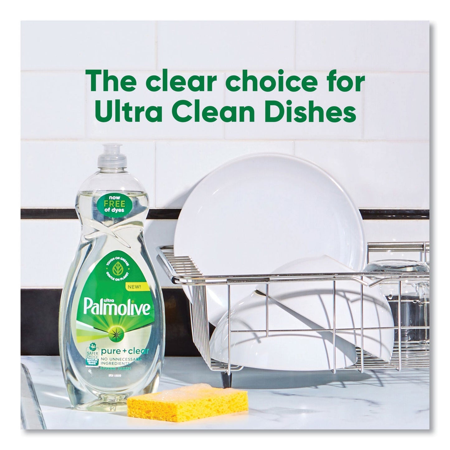 Palmolive Pure + Clear Dishwashing Liquid, Unscented, 32.5 oz Bottle, 9/Carton (CPCUS04272CT)