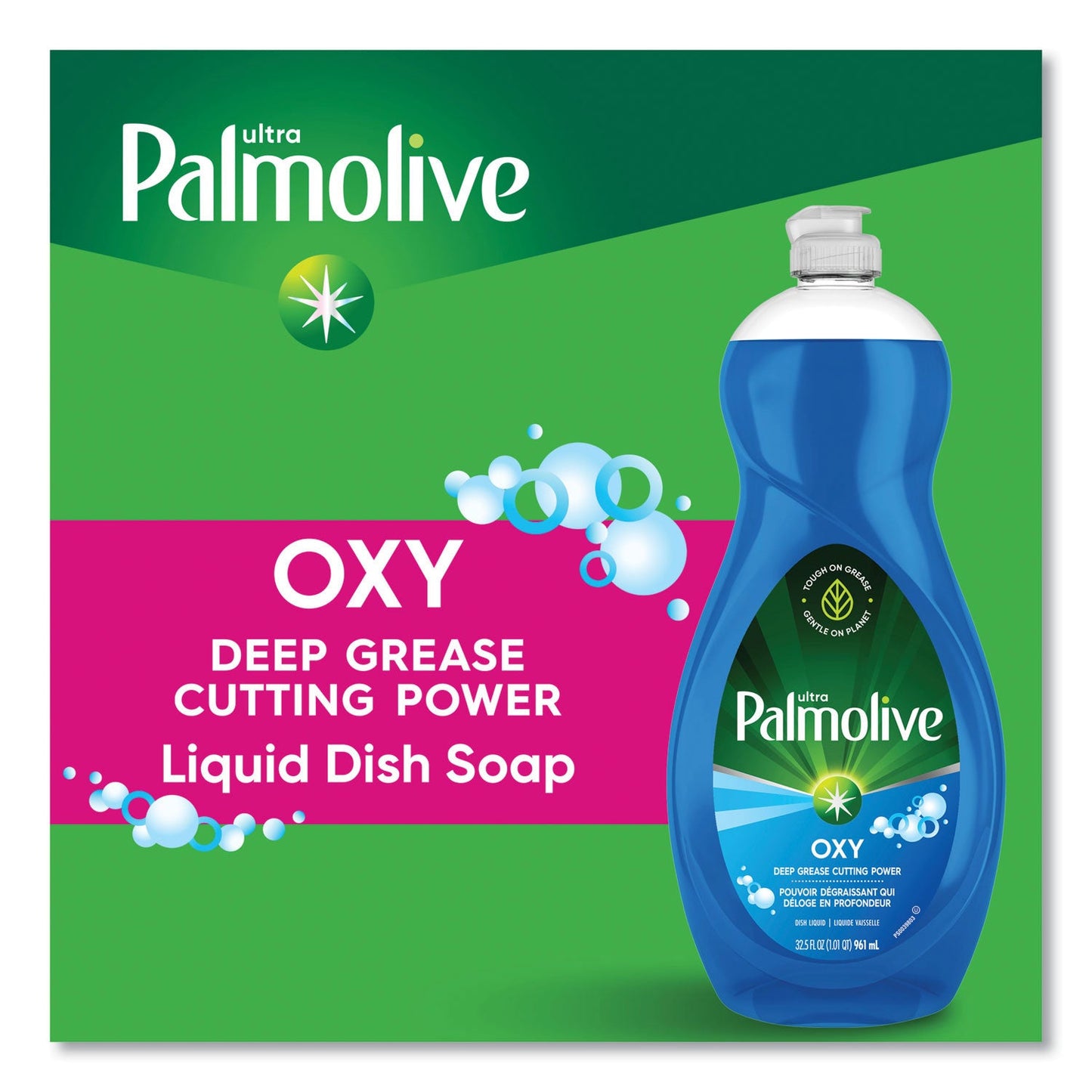 Colgate Palmolive Oxy Dishwashing Liquid, Fresh Scent, 32 oz Bottle, 9/Carton (CPCUS04273CT)