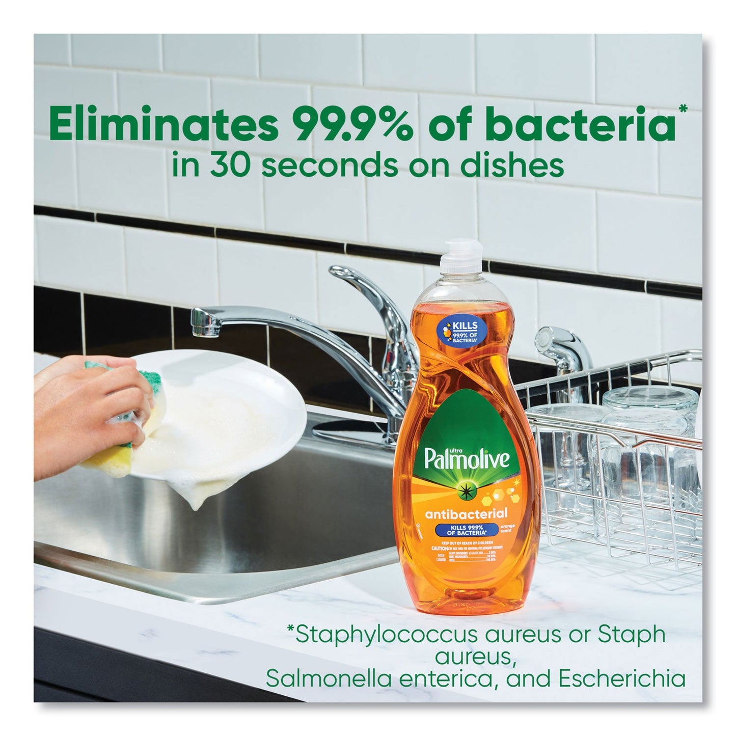 Palmolive Ultra Antibacterial Dishwashing Liquid, Orange Scent, 32.5 oz Bottle, 9/Carton (CPCUS04274CT)