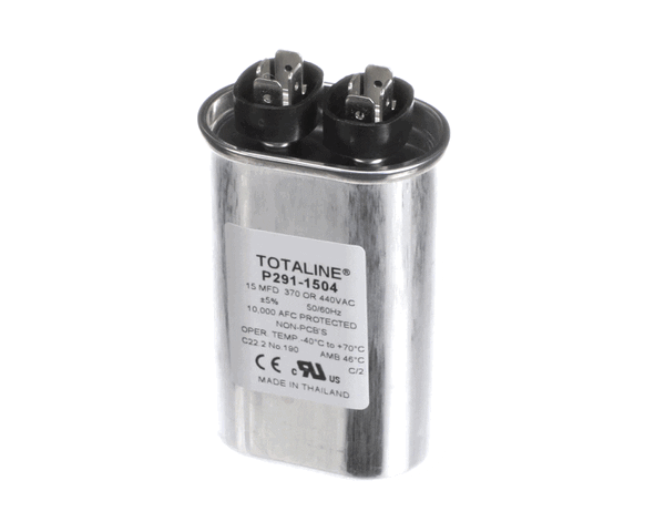 Carrier HVAC P291-1504 440V Single Oval Run Capacitor, 15 Mfd (CRRP291-1504)
