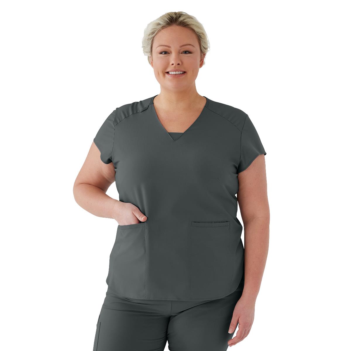 monroe-ave-womens-scrub-top-charcoal-xl-1-ea-4805chrxl_1