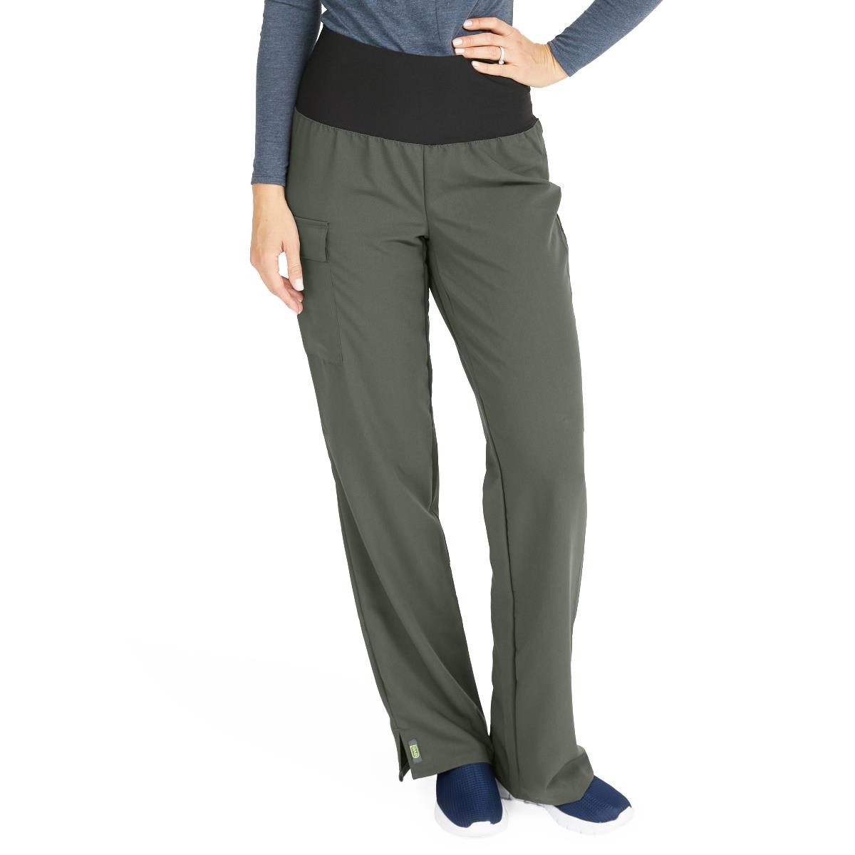 ocean-ave-womens-stretch-wide-waistband-scrub-pants-with-cargo-pocket-olive-regular-inseam-size-s-1-ea-5560olvs_1