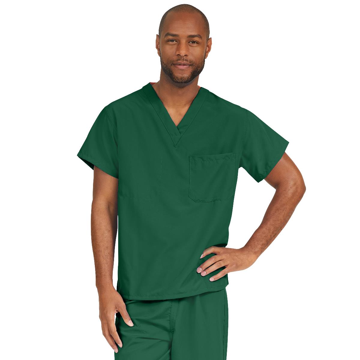performax-unisex-reversible-v-neck-scrub-top-with-2-pockets-evergreen-size-xl-angelica-color-code-1-ea-810jegxl-ca_1