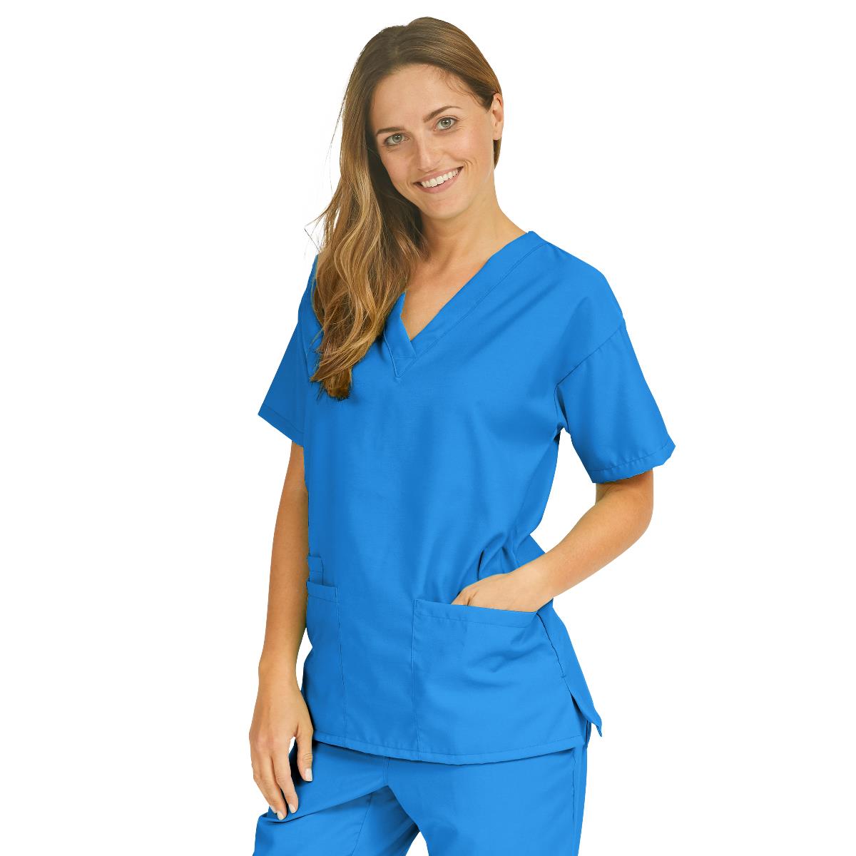 performax-womens-v-neck-2-pocket-tunic-scrub-top-size-2xl-royal-blue-1-ea-839jrlxxl_1