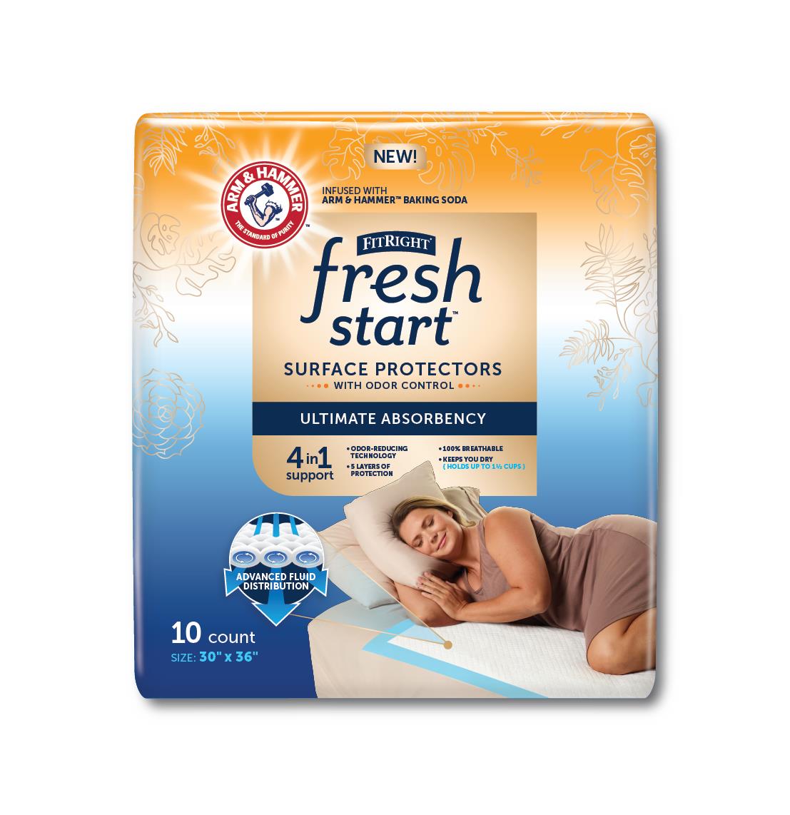 fitright-fresh-start-surface-protectors-urinary-and-postpartum-incontinence-underpads-with-the-odor-control-power-of-arm-hammer-baking-soda-30-x-36-40-cs-ah3036_1