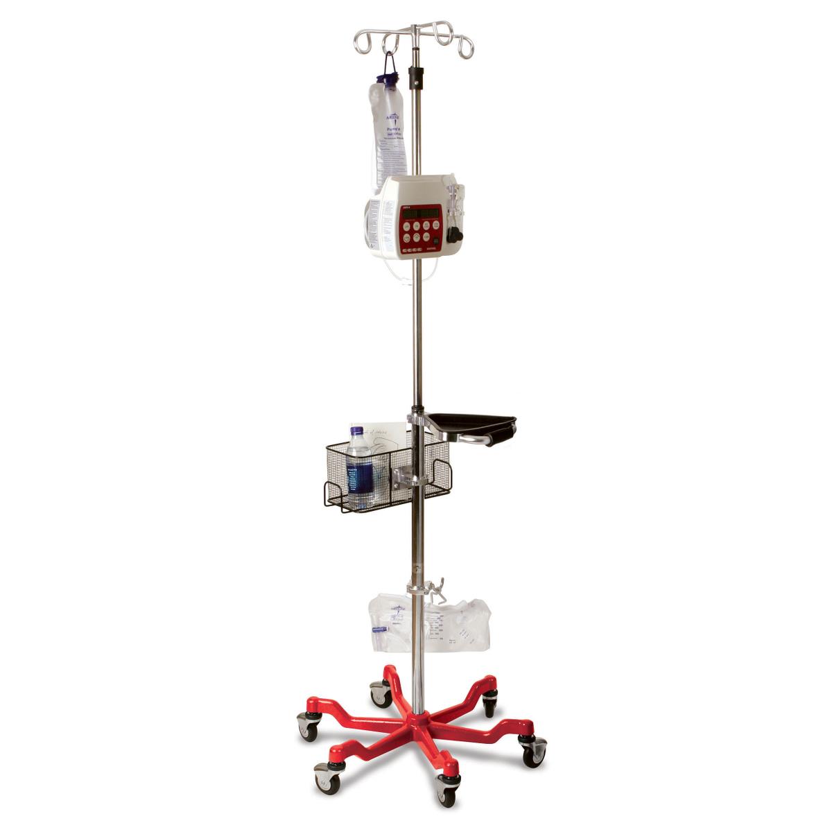stainless-steel-6-leg-heavy-duty-iv-pole-with-quick-release-casters-4-hook-73-to-99-1-5-h-red-base-2-cs-mds80600red_1