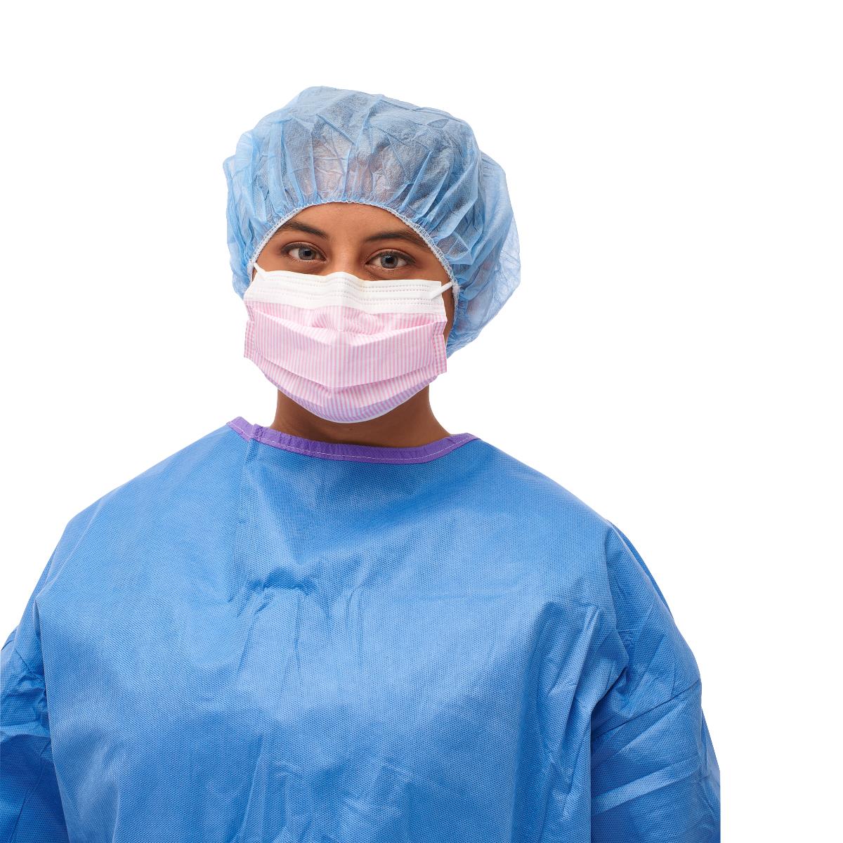 astm-level-3-procedure-face-mask-with-ear-loops-and-cellulose-inner-outer-facings-anti-fog-foam-strip-pink-and-white-striped-50-bx-non27712elz_1