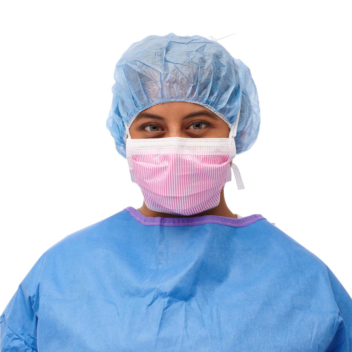 astm-level-3-surgical-face-mask-with-ties-anti-fog-foam-strip-pink-striped-300-cs-non27712_1