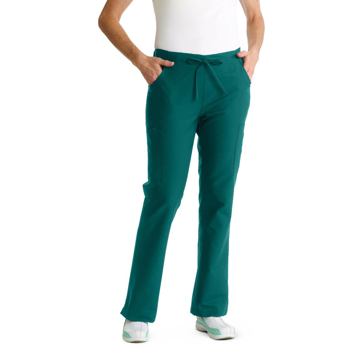comfortease-womens-modern-fit-cargo-scrub-pants-with-4-pockets-evergreen-petite-inseam-size-l-1-ea-8865jeglp_1