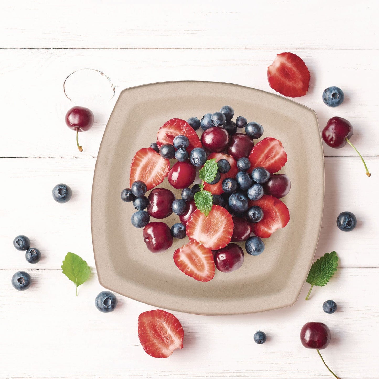 Dart Compostable Fiber Dinnerware, ProPlanet Seal, Plate, 6.7 x 6.7, Tan, 125/Pack (DCC6PSC1PFPK)