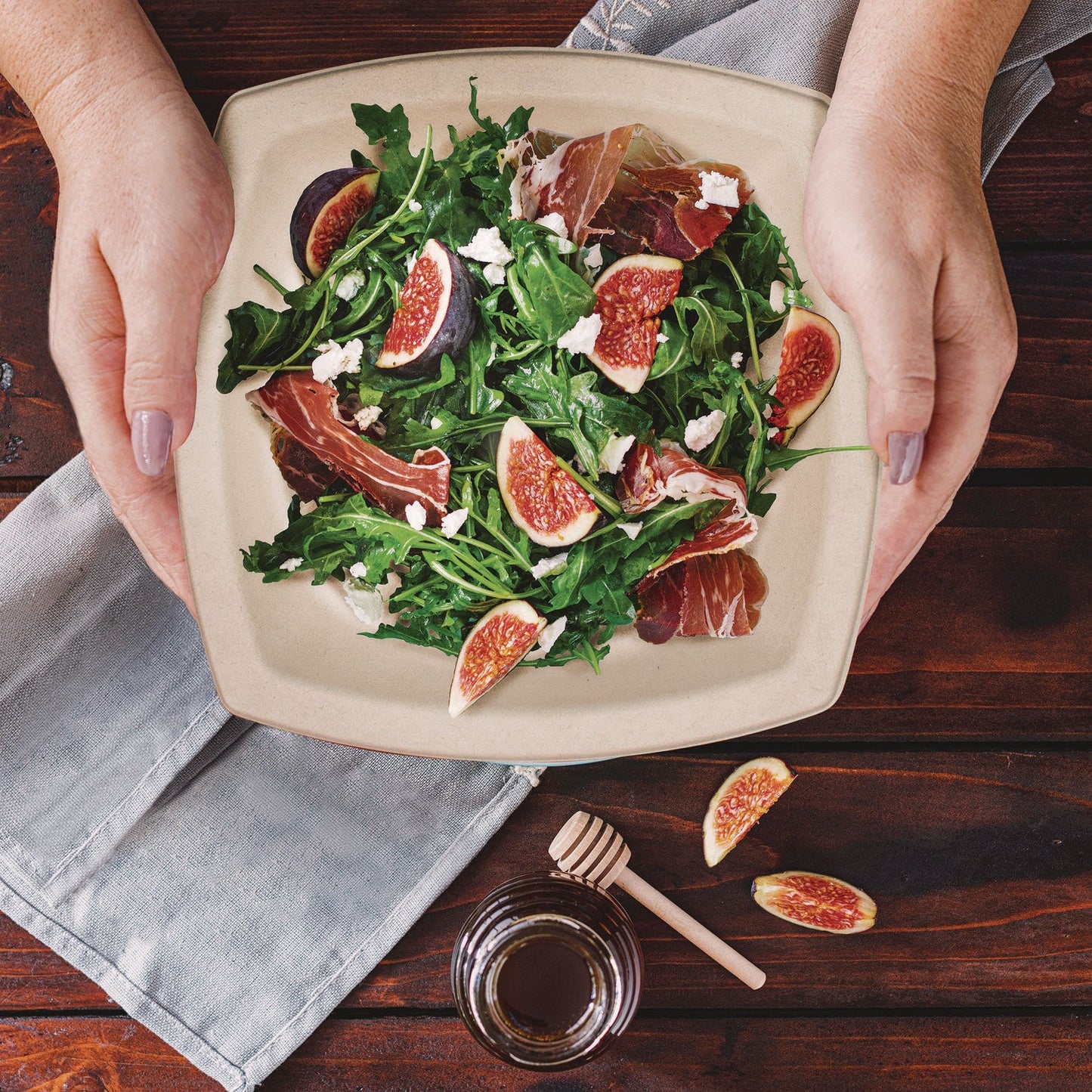 Dart Compostable Fiber Dinnerware, ProPlanet Seal, Plate, 8.25 x 8.25, Tan, 125/Pack (DCC8PSC1PFPK)