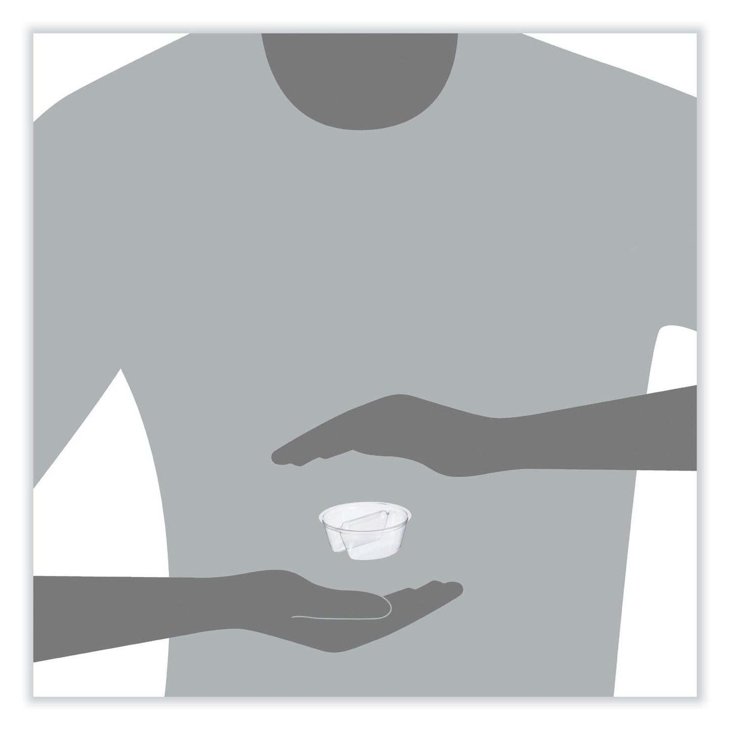 Dart Plastic Cup Insert, 3.5 oz, 3.6" Diameter x 1.3"h, Clear, 1,000/Carton (DCCPF35C2)