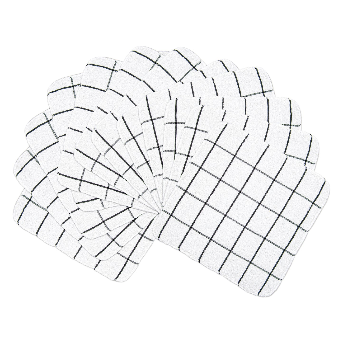 Arkwright Home Cooks Linen Dishcloth 12x12 Black (12/Pack) (PNP-DISH-BLACK)