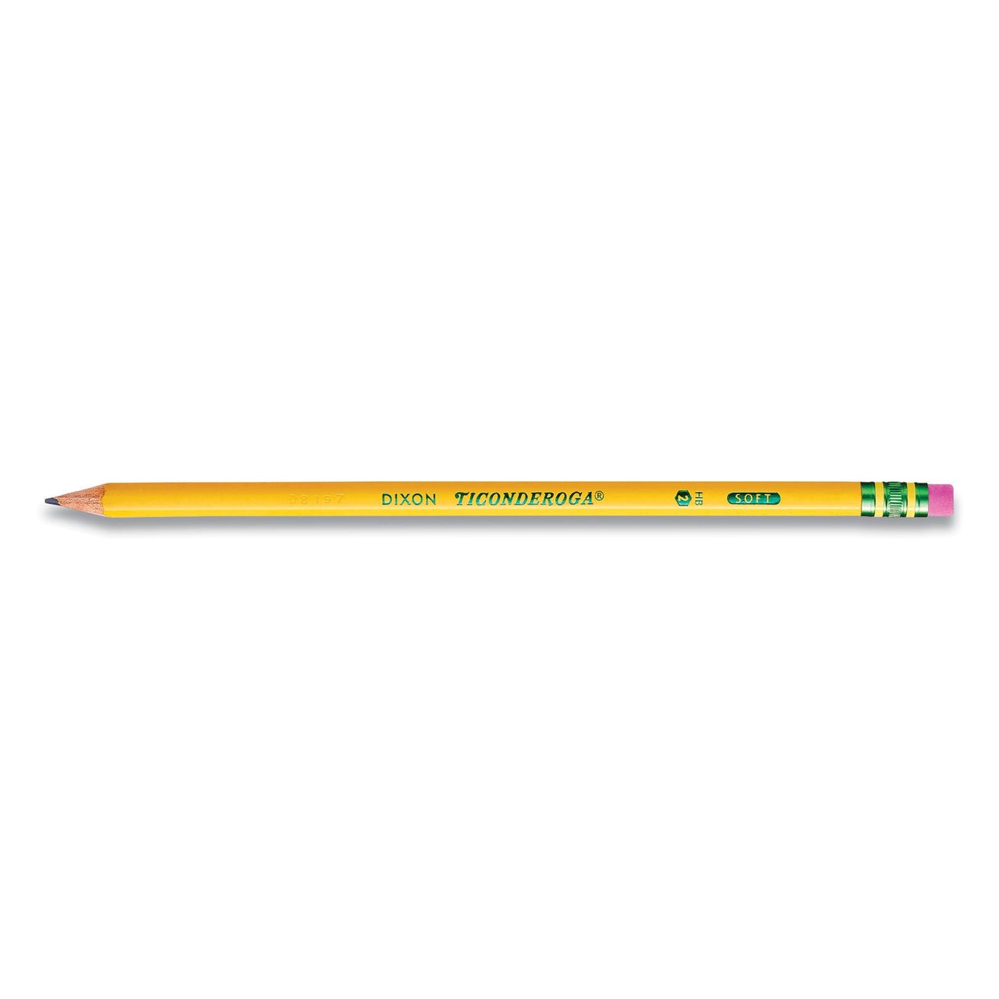 Dixon Pre-Sharpened Pencil, HB (#2), Black Lead, Yellow Barrel, 18/Pack (DIX13818)
