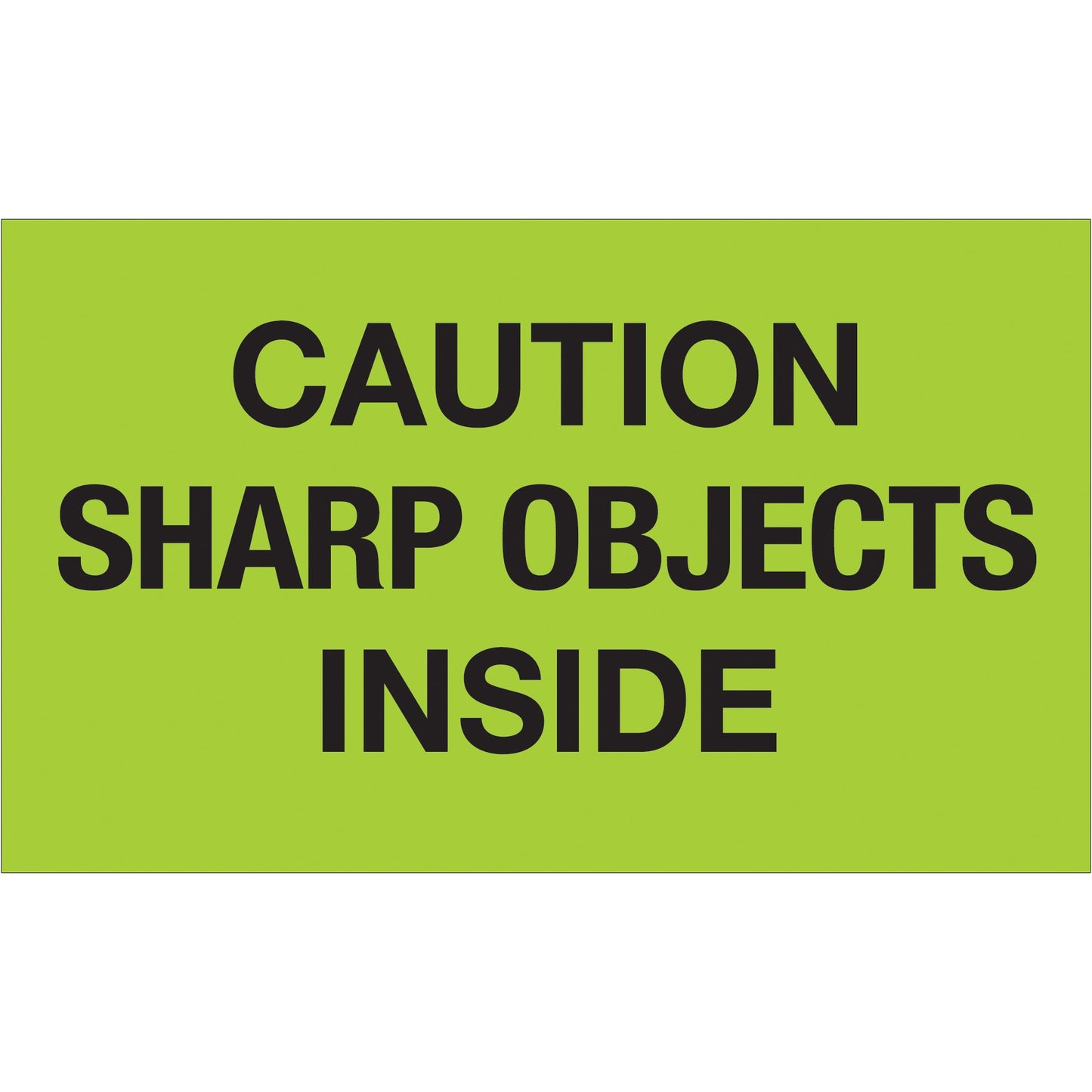 tape-logic-r-3-x-5-caution-sharp-objects-inside-fluorescent-green-labels-dl1126_1