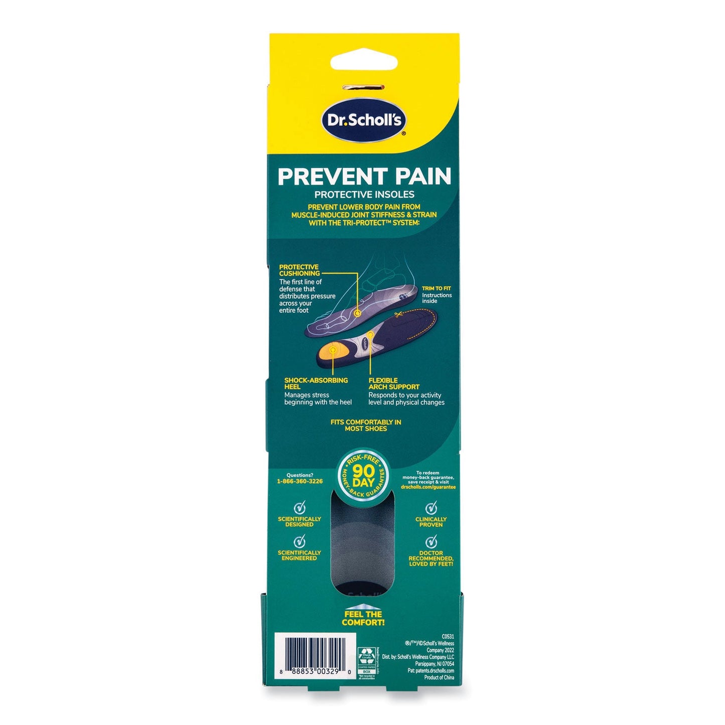 Dr. Scholl's Prevent Pain Protective Insoles for Women, Women's Size 6 to 10, Purple (DSC00329)